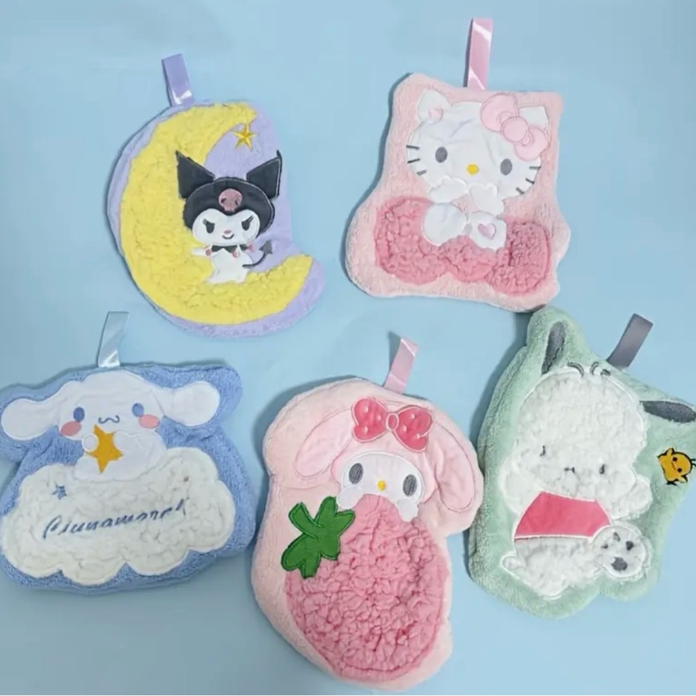 Sanrio KUROMI 1 Hanging Padded Thick Wash Cloth - Picture 6 of 7